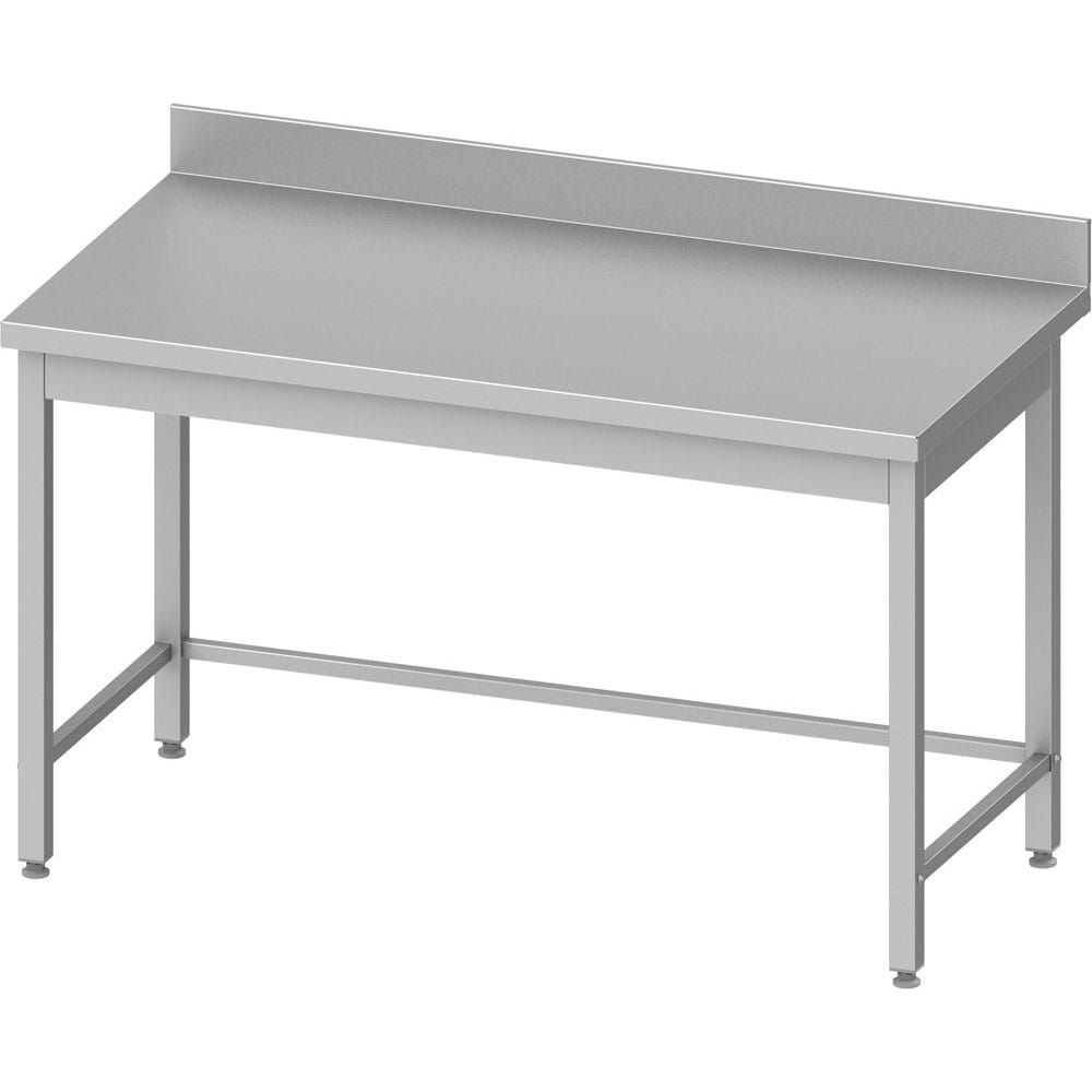 Arbeitstisch ECO mit Aufkantung und Verstrebung, 600mm Tiefe
