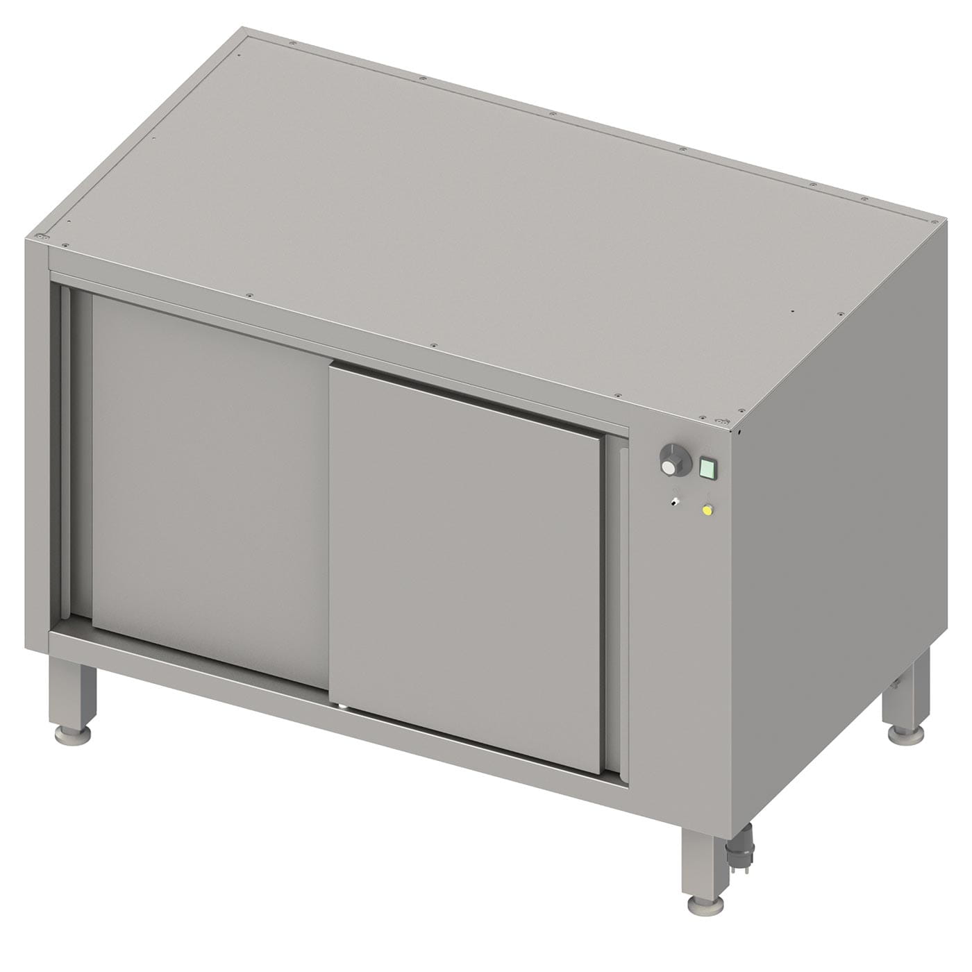 Durchreiche-Wärmeunterschrank-Modul mit Schiebetüren, Tiefe 540 mm