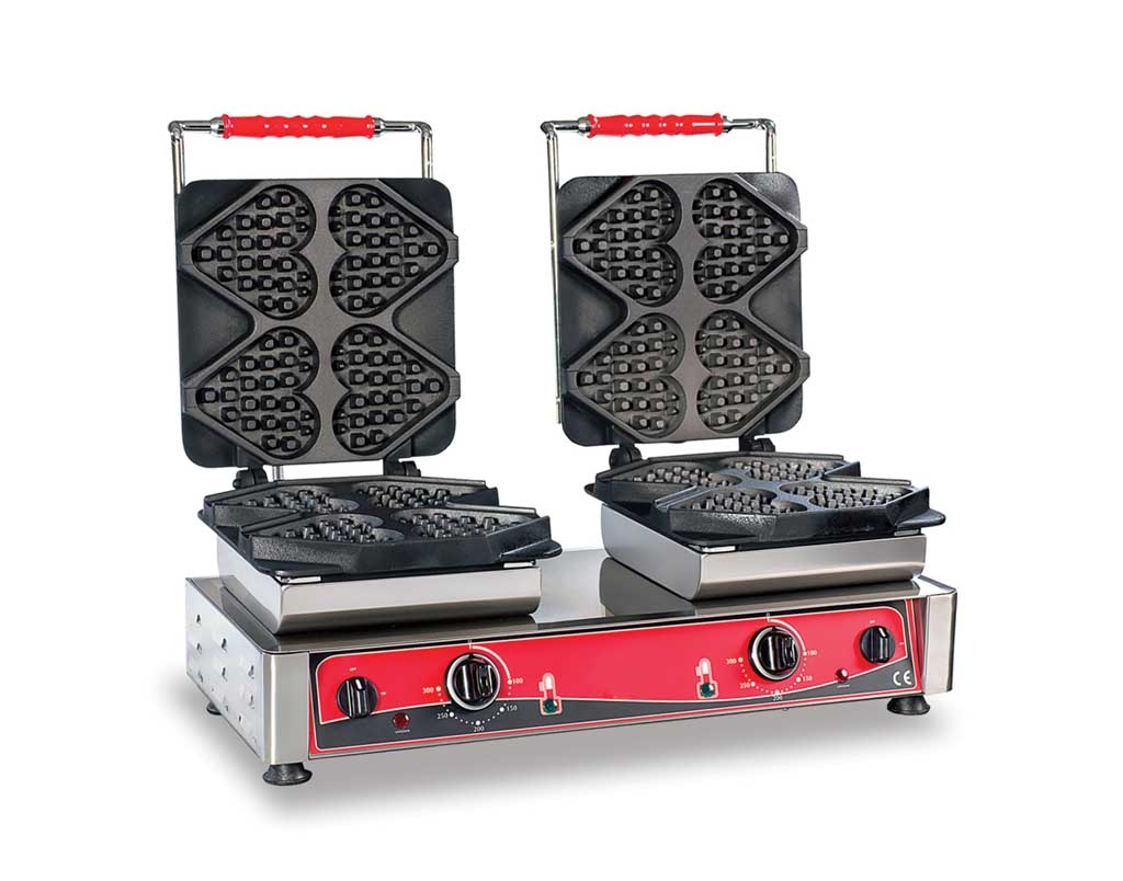 Waffeleisen für 2 Backplatten Herzwaffel am Stiel, exklusive Backplatten