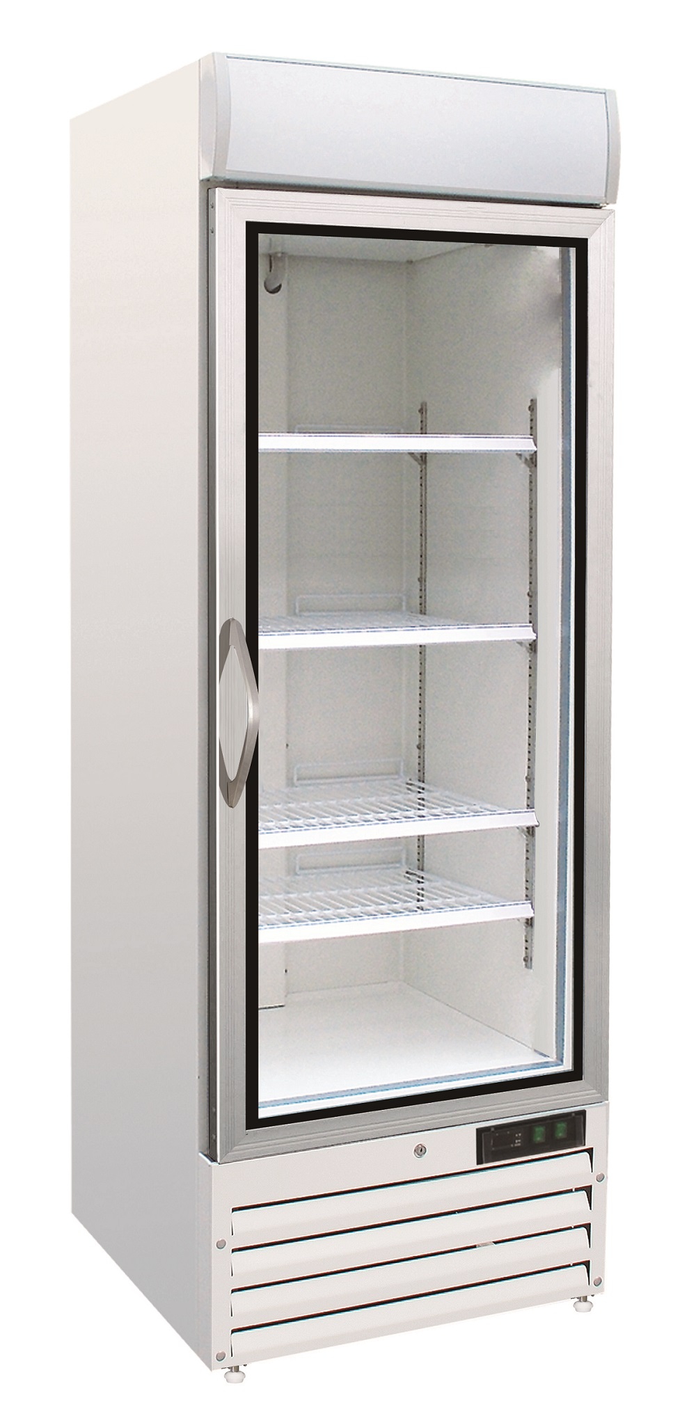 Gewerbe-Tiefkühlschrank, 412 Liter, -18 bis -24 °C, weiß, Umluftkühlung