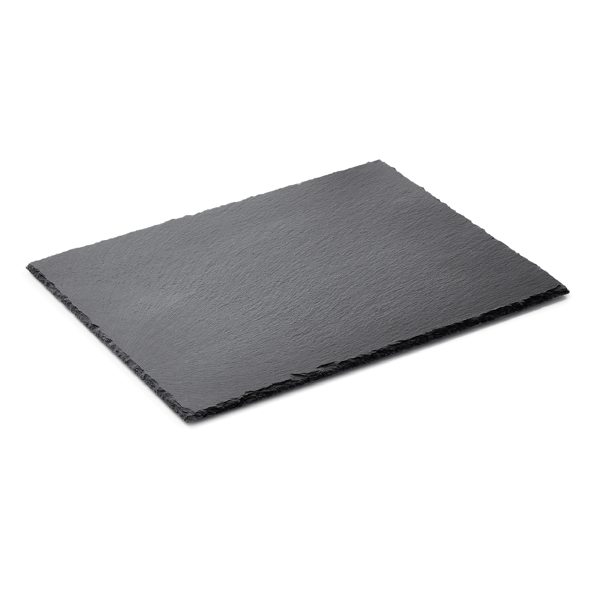 Naturschieferplatte rechteckig 400x300 mm, 4-6 mm Materialstärke, gebrochene Kanten, rutschfeste Füß