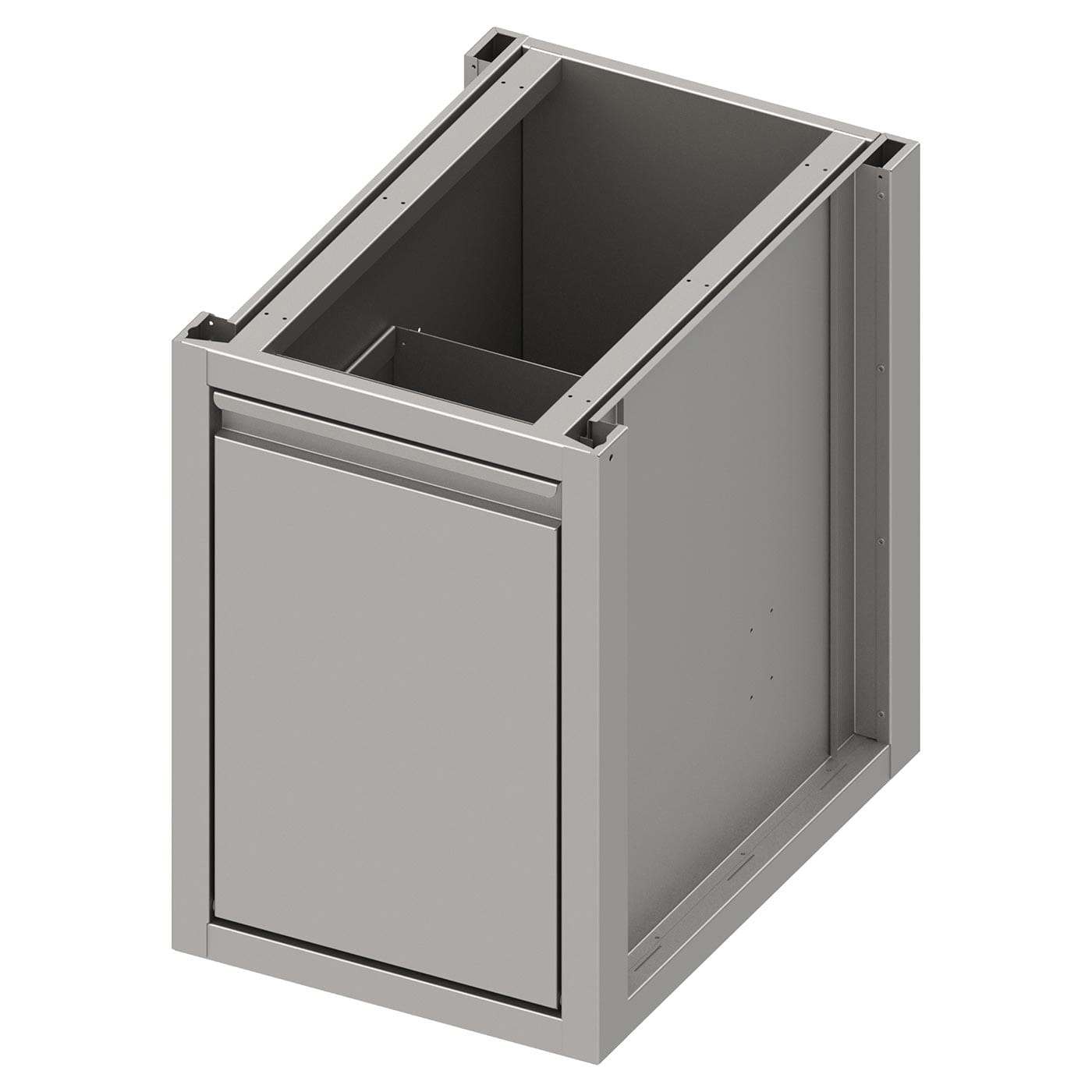 Unterschrank mit Abfallkipper, Tiefe 640 mm, sockelbaufähig