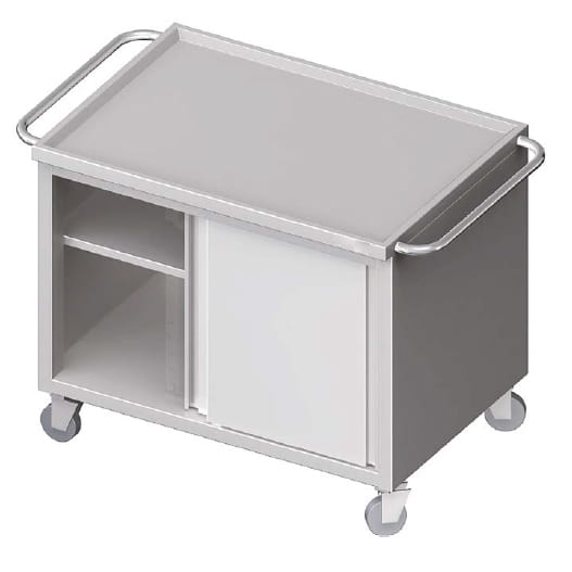 STOCK Transportwagen, geschlossener Unterbau, Schiebetüren