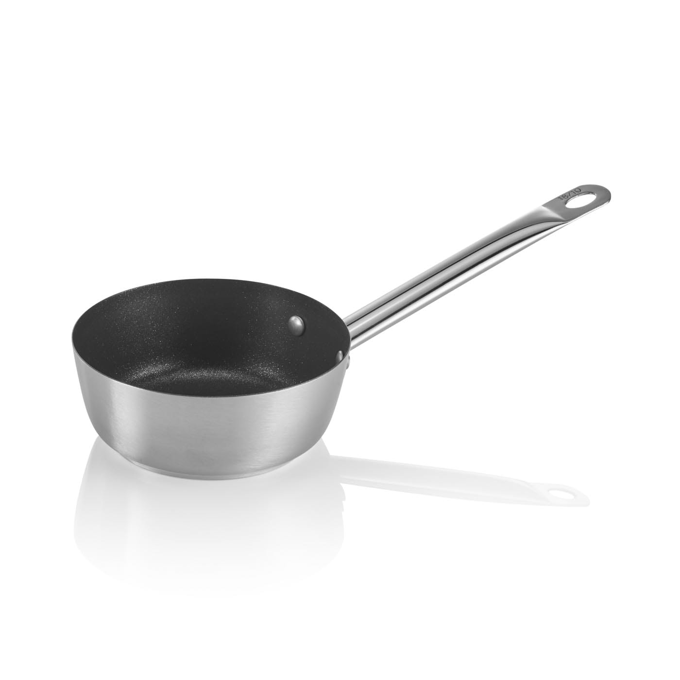 Sauteuse, 1,0 Liter, Ø 160 mm, Kaltgriffe genietet, Sandwichboden, PTFE Antihaftbeschichtung