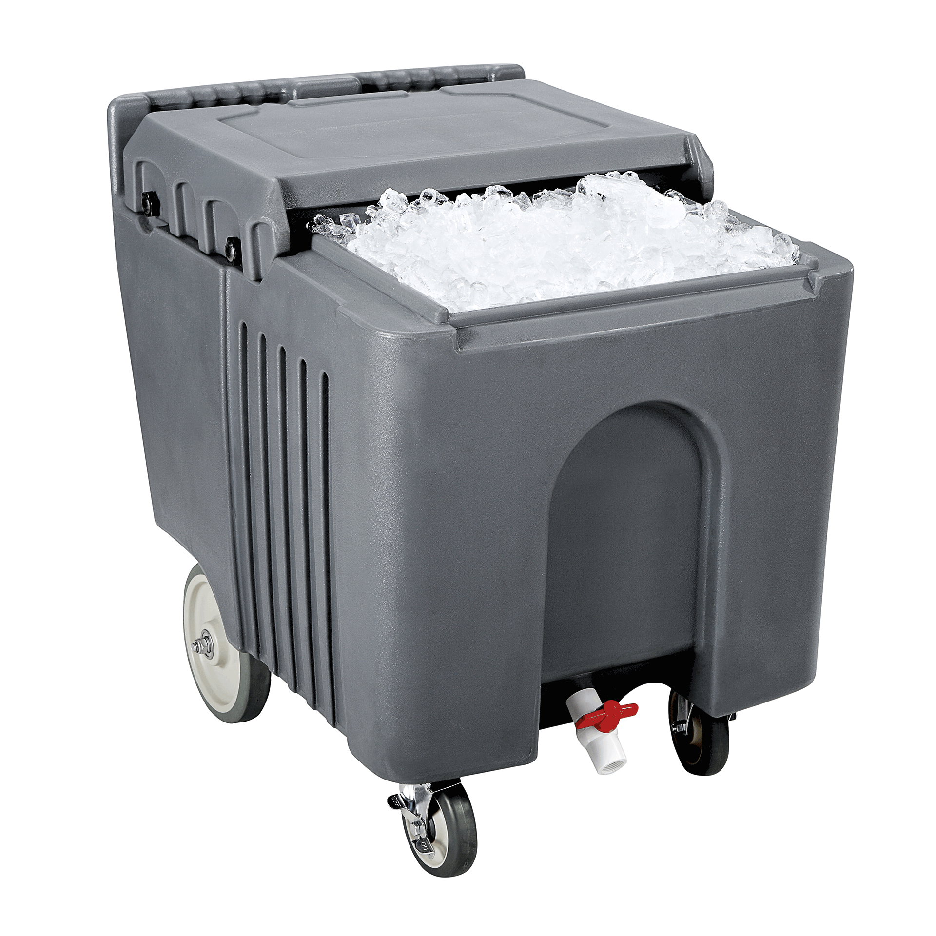Ice-Caddy, dunkelgrau, Inhalt ca. 110 Liter, 2 Lenkrollen mit Bremse