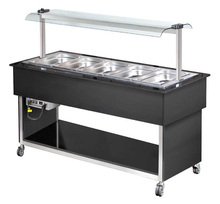 SOLOTEC Warmbuffet 5/1 GN, in Wenge-Optik