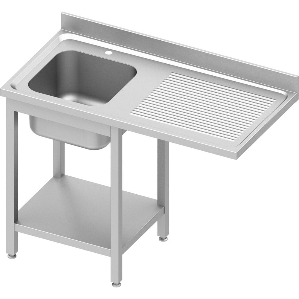 Spültisch ECO mit einem Überstand, Grundboden und Becken links 700mm Tiefe