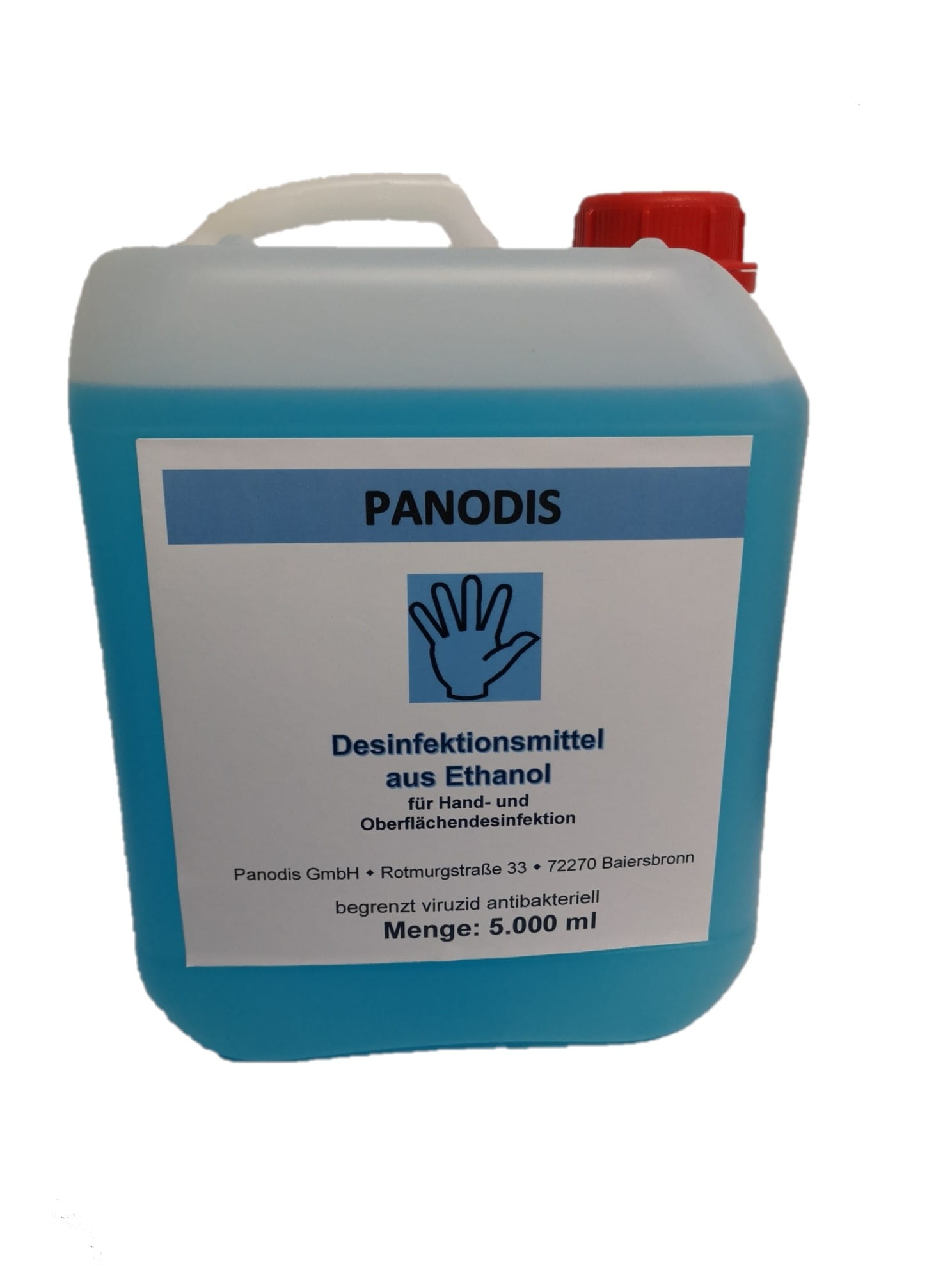 Hand-Desinfektionsmittel 5 ltr. Kanister, gebrauchsfertige Lösung zur hygenischen Hände- und Hautdes