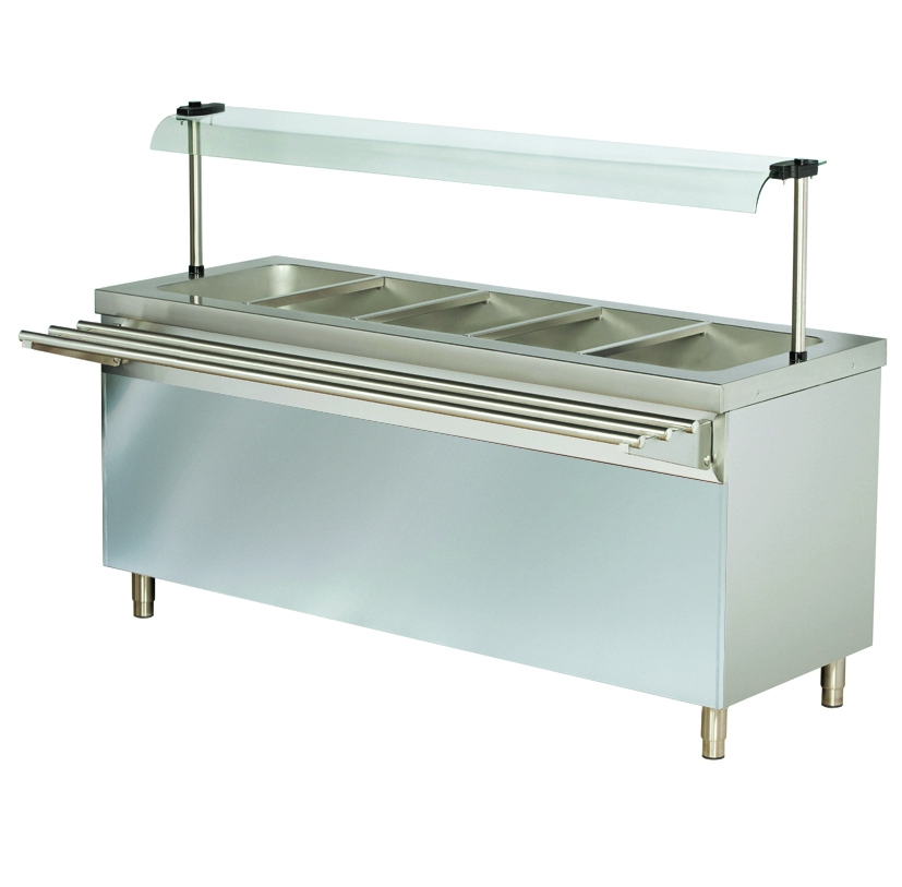 SOLOTEC Elektro Speisen-Warmausgabe GN 5/1, +30 / 90°C, mit Wärmeschrank