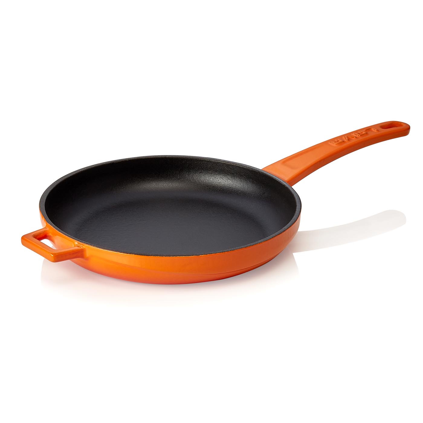 Bratpfanne EisenStil, rund, Ø 210 mm, emailliert, orange, mit Gegengriff