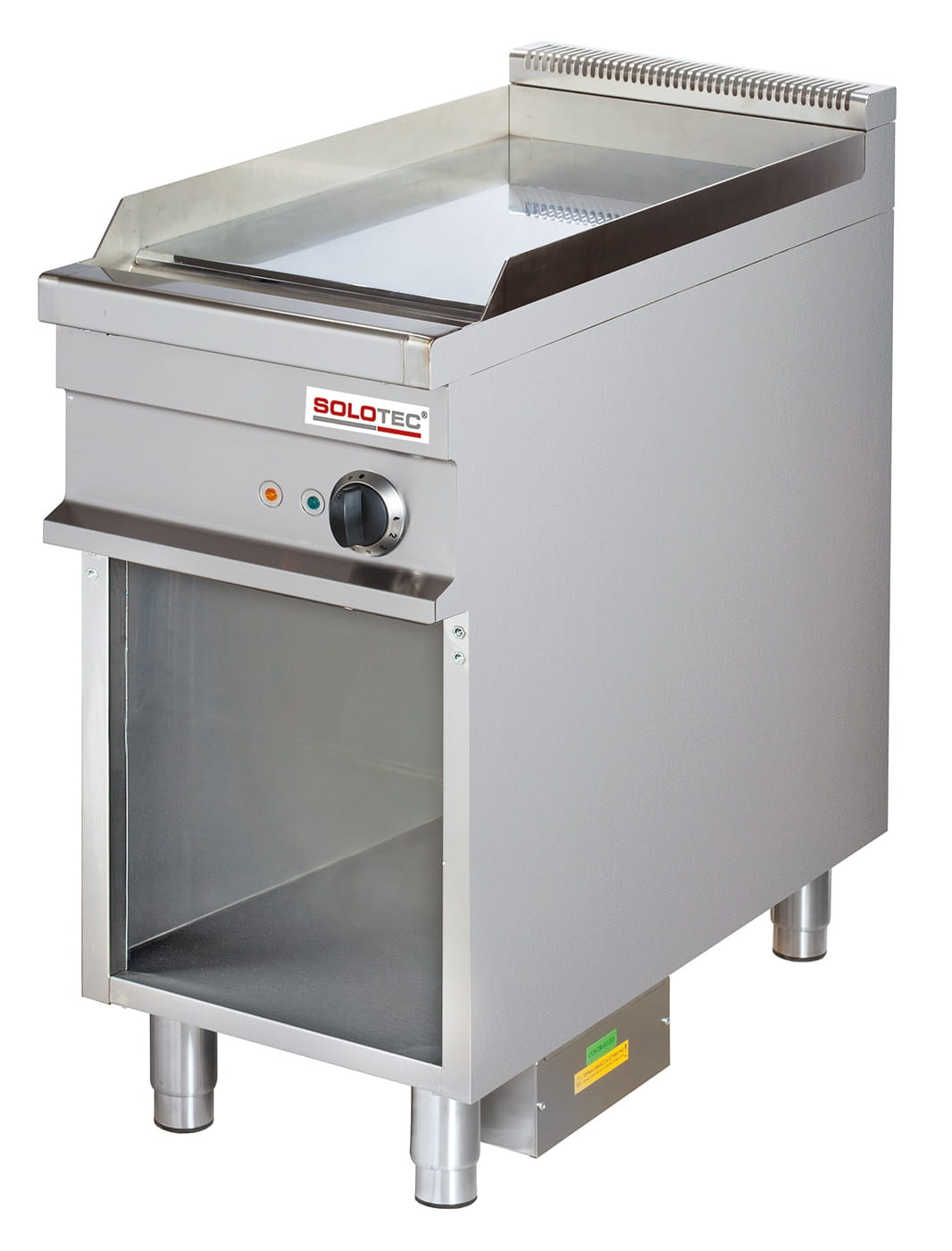 Elektro-Griddleplatte, hartverchromt, glatt - mit offenem Unterbau - SOLOTEC 900