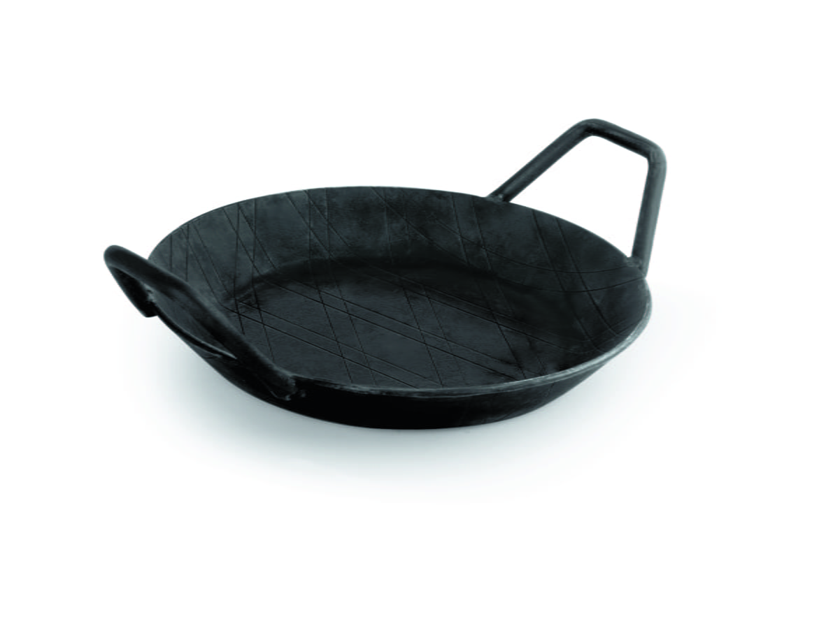 Eisenpfanne, Ø 24 cm mit 2 Griffen