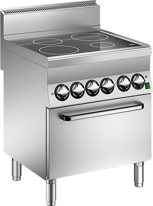 STOCK 4 Platten Ceran-Herd mit Heissluft-Backofen