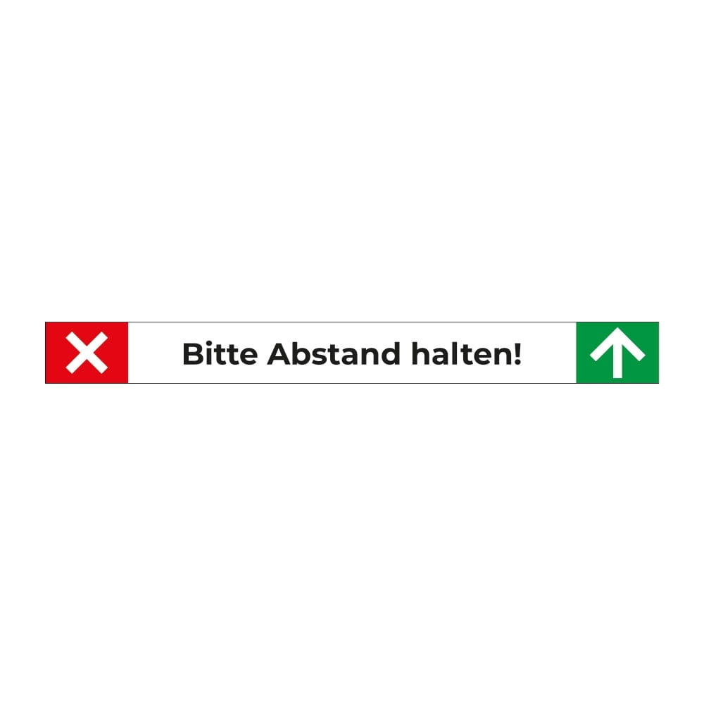 Treppenaufkleber "Bitte Abstand halten!"