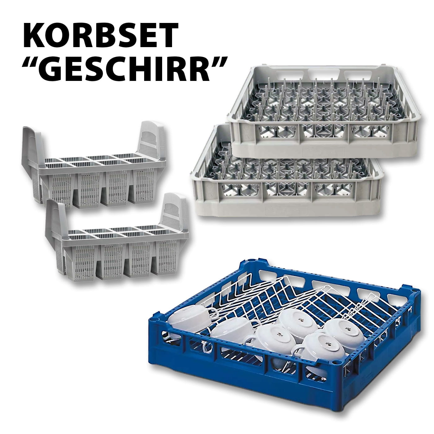 Korbset "Geschirr" 500 x 500 mm