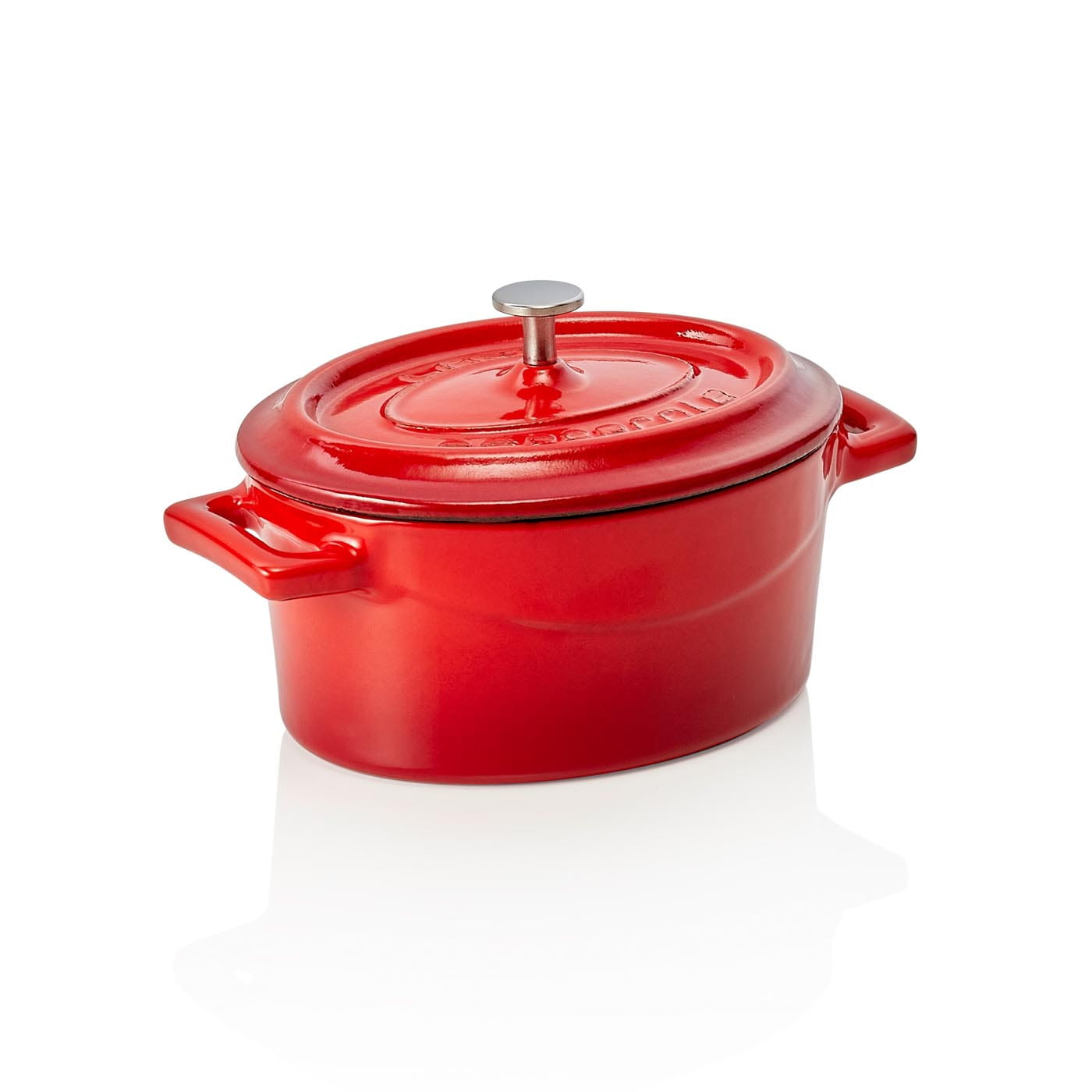 Kokotte EisenStil, oval, 0,35 Liter, Gußeisen, emailliert, rot