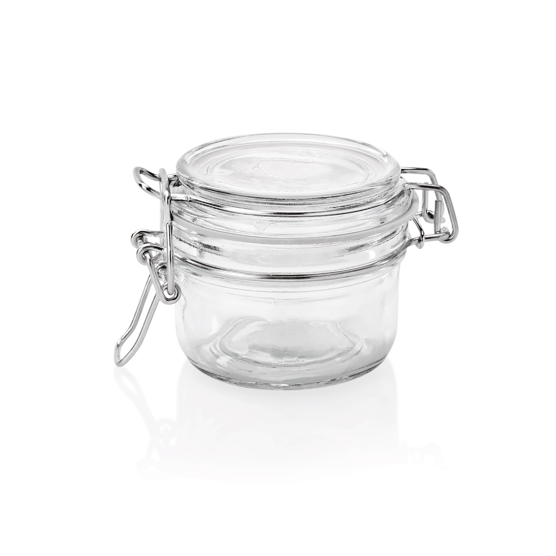 Bügelverschlussglas - Ø 8 cm - 0,15 Liter - Glas - Deckel mit Dichtung