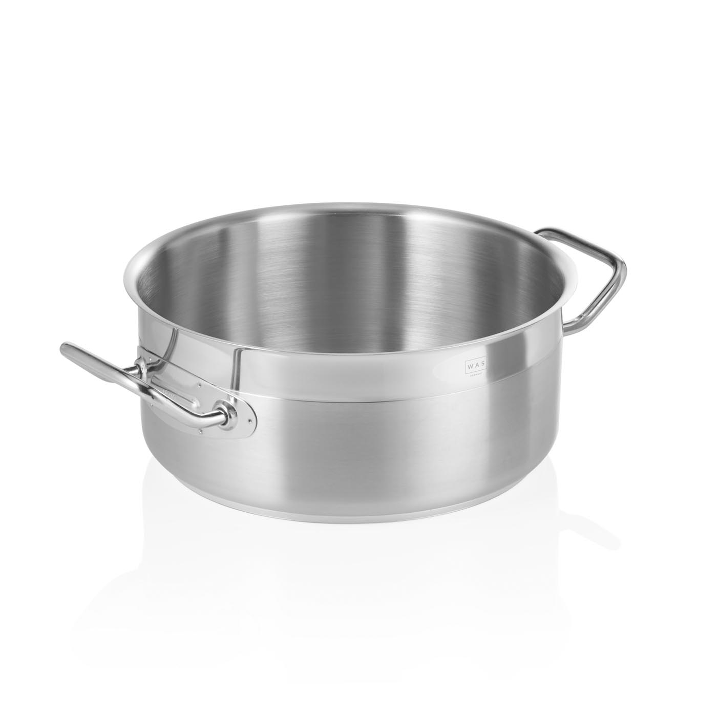 Bratentopf DeLuxe, Edelstahl, Sandwichboden, 7,0 Liter, flache Variante
