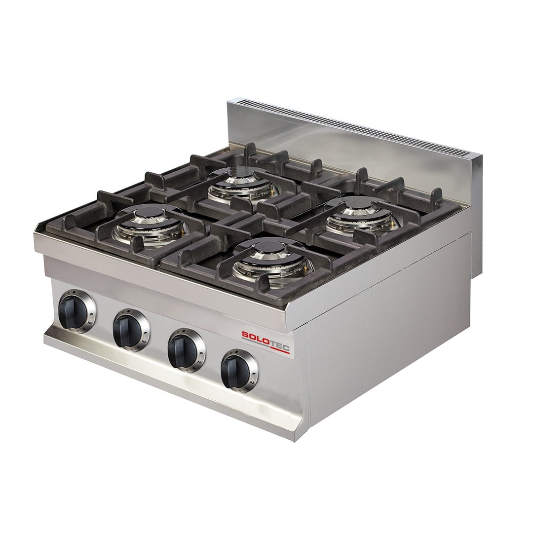 4 Flammen Gasherd, Geräteoberteil | SOLOTEC 600