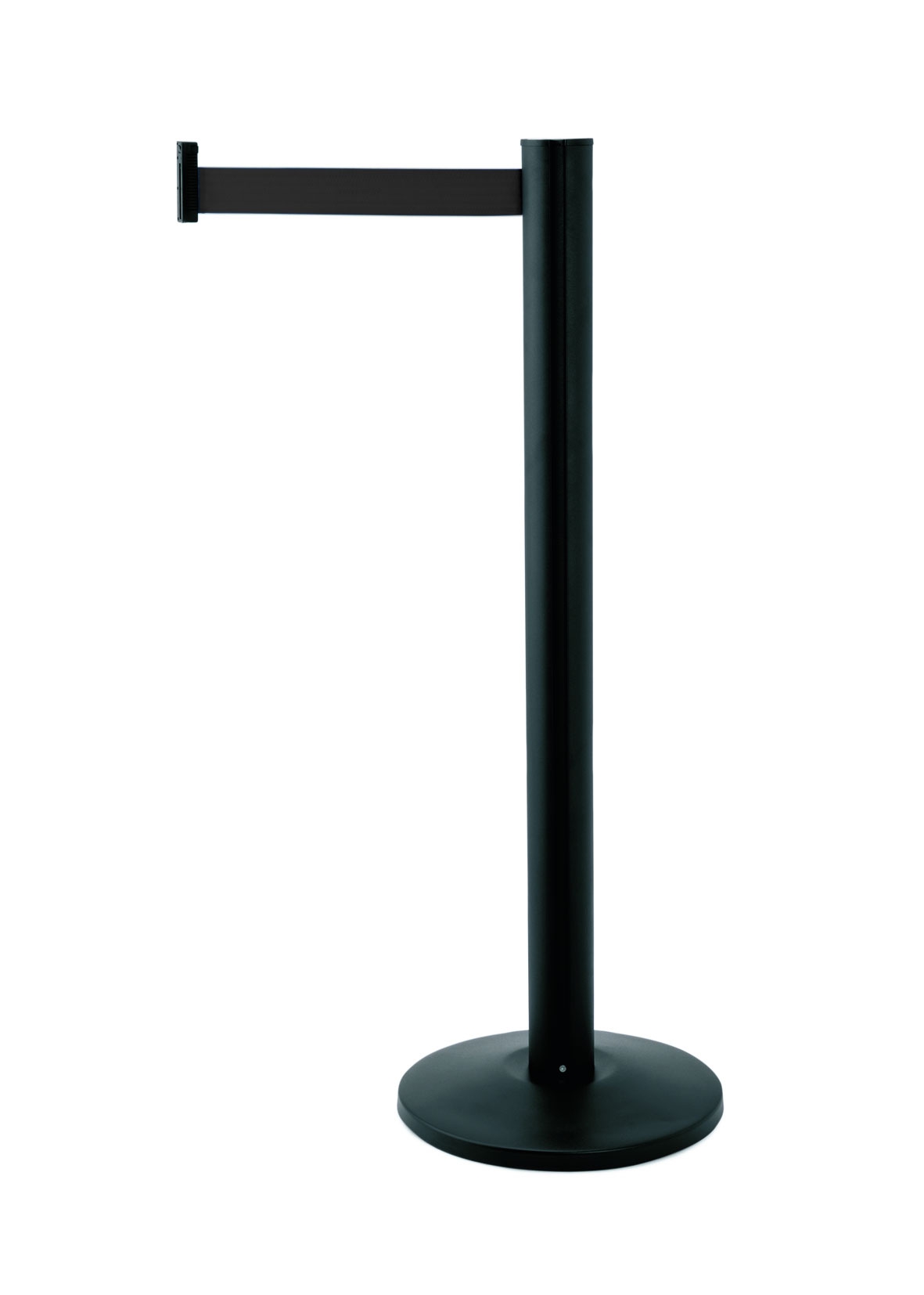 Abgrenzungsständer, schwarz, integr. Zuggurt, 300 cm, schwarz