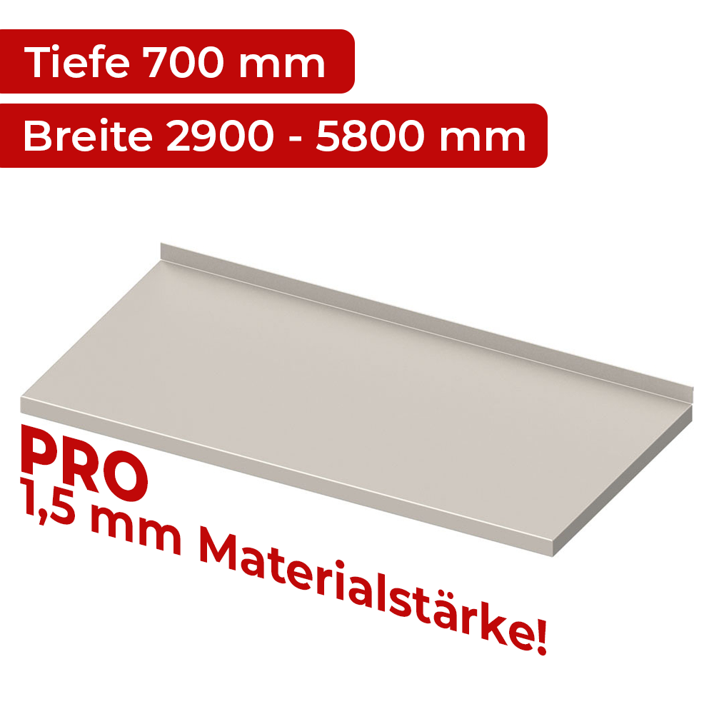Arbeitsplatte PRO Modulsystem,Tiefe 700 mm