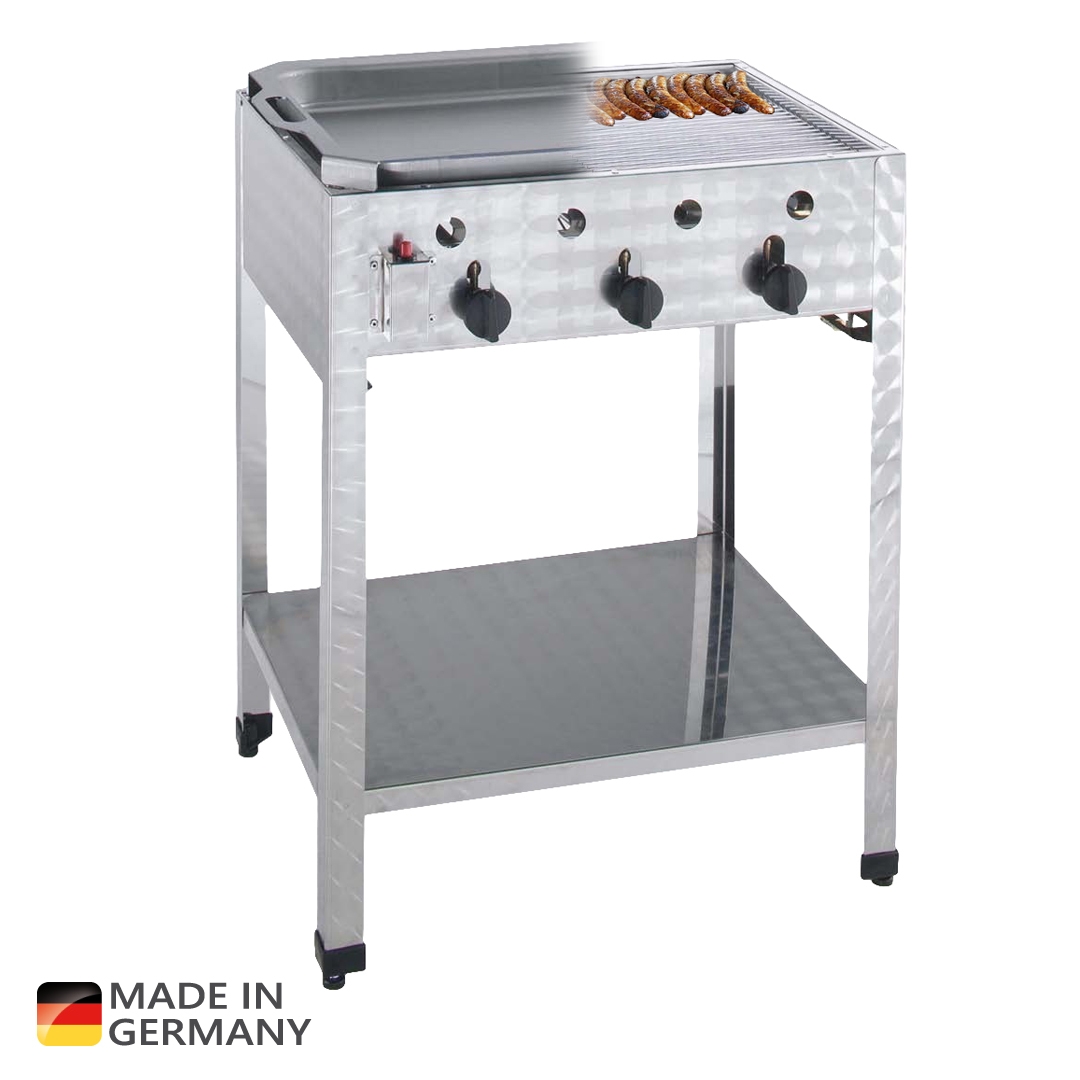 Gas-Kombi-Standbräter, 3 Brenner