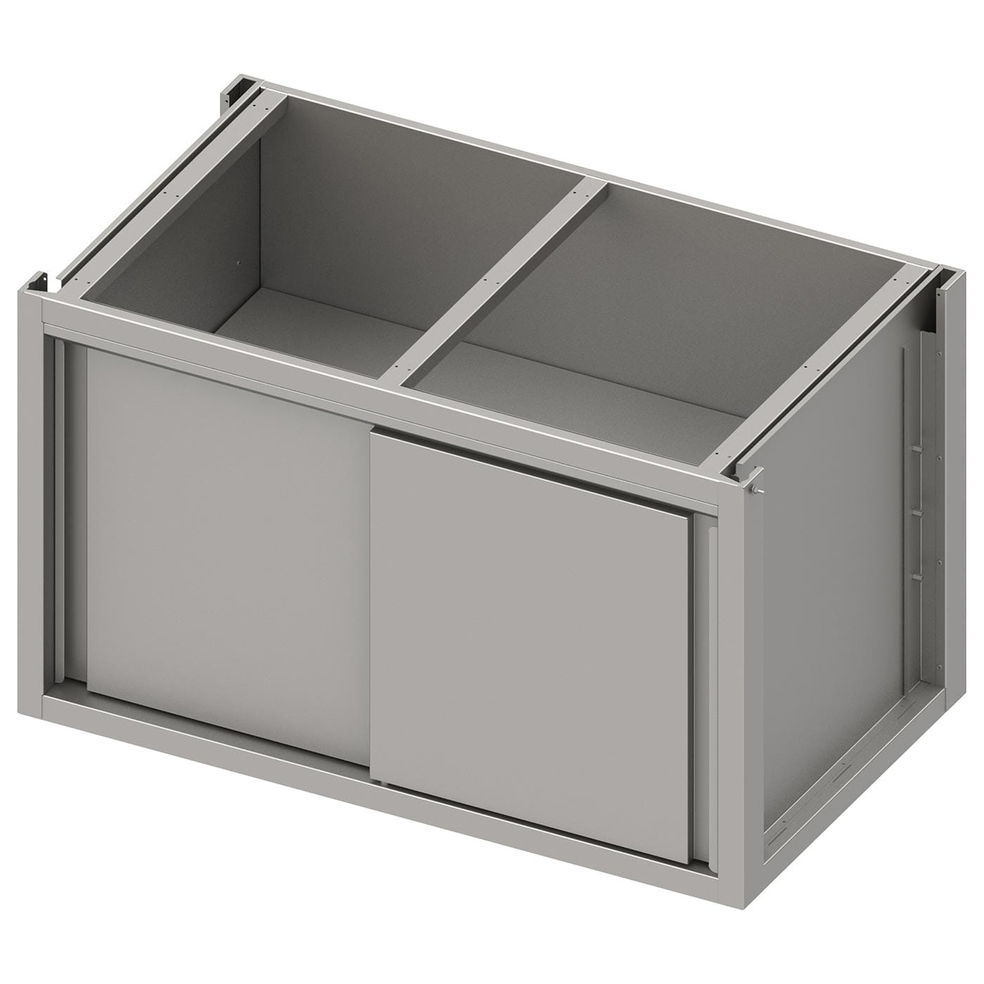 Unterschrank-Modul mit Schiebetüren, Tiefe 640 mm, sockelbaufähig