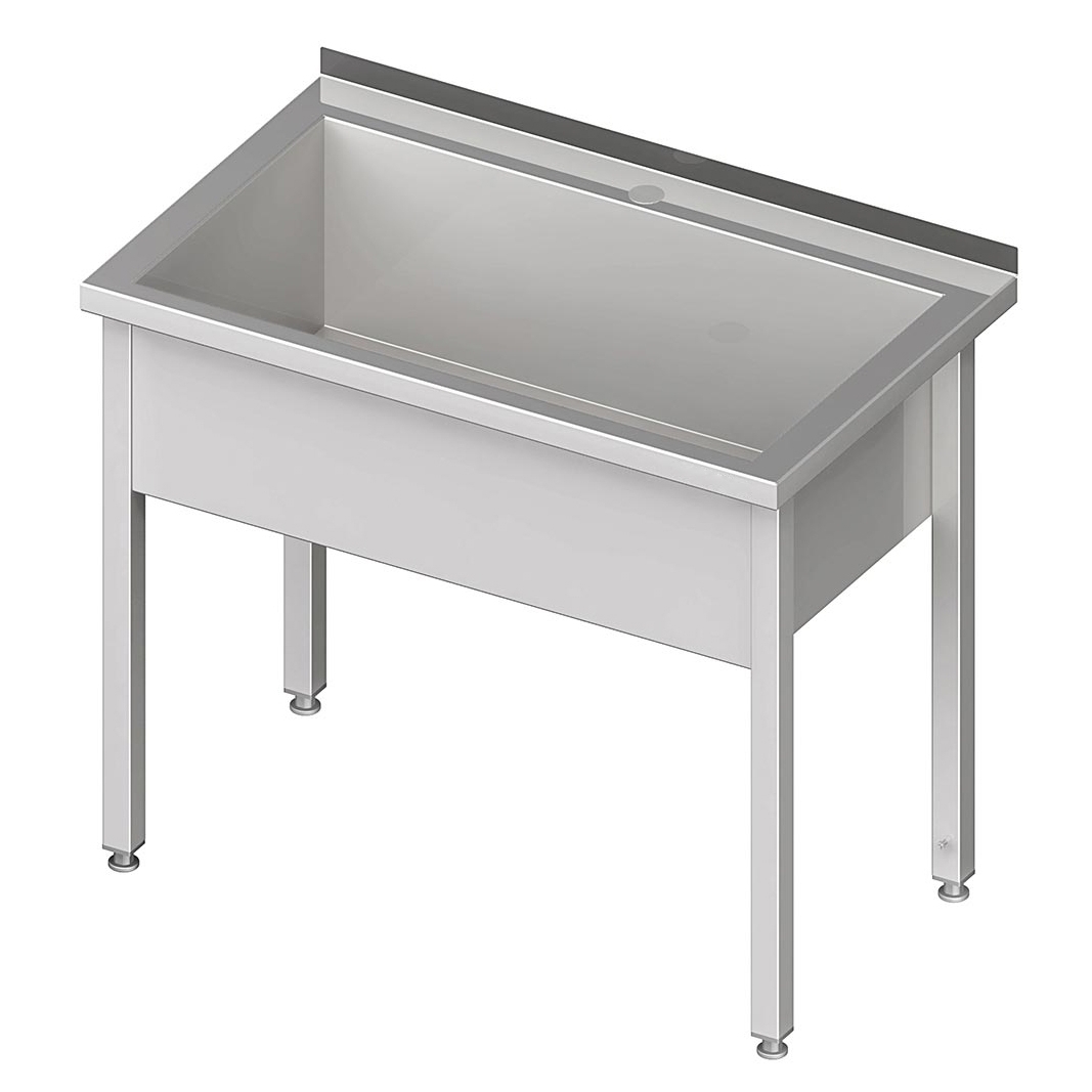 STOCK Topfspüle, 1 Becken (400 mm Höhe), Aufkantung hinten