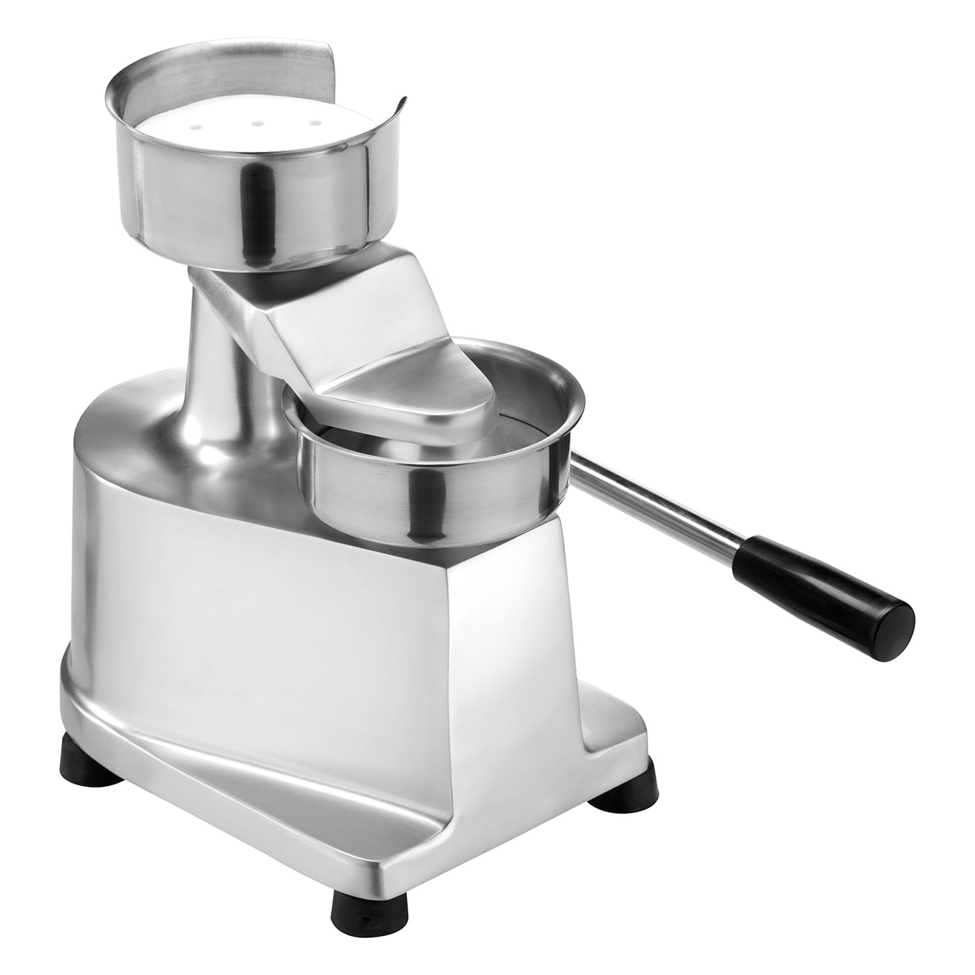 Manuelle Burgerpresse für Hamburger Ø 130 mm, Edelstahl / Aluminium