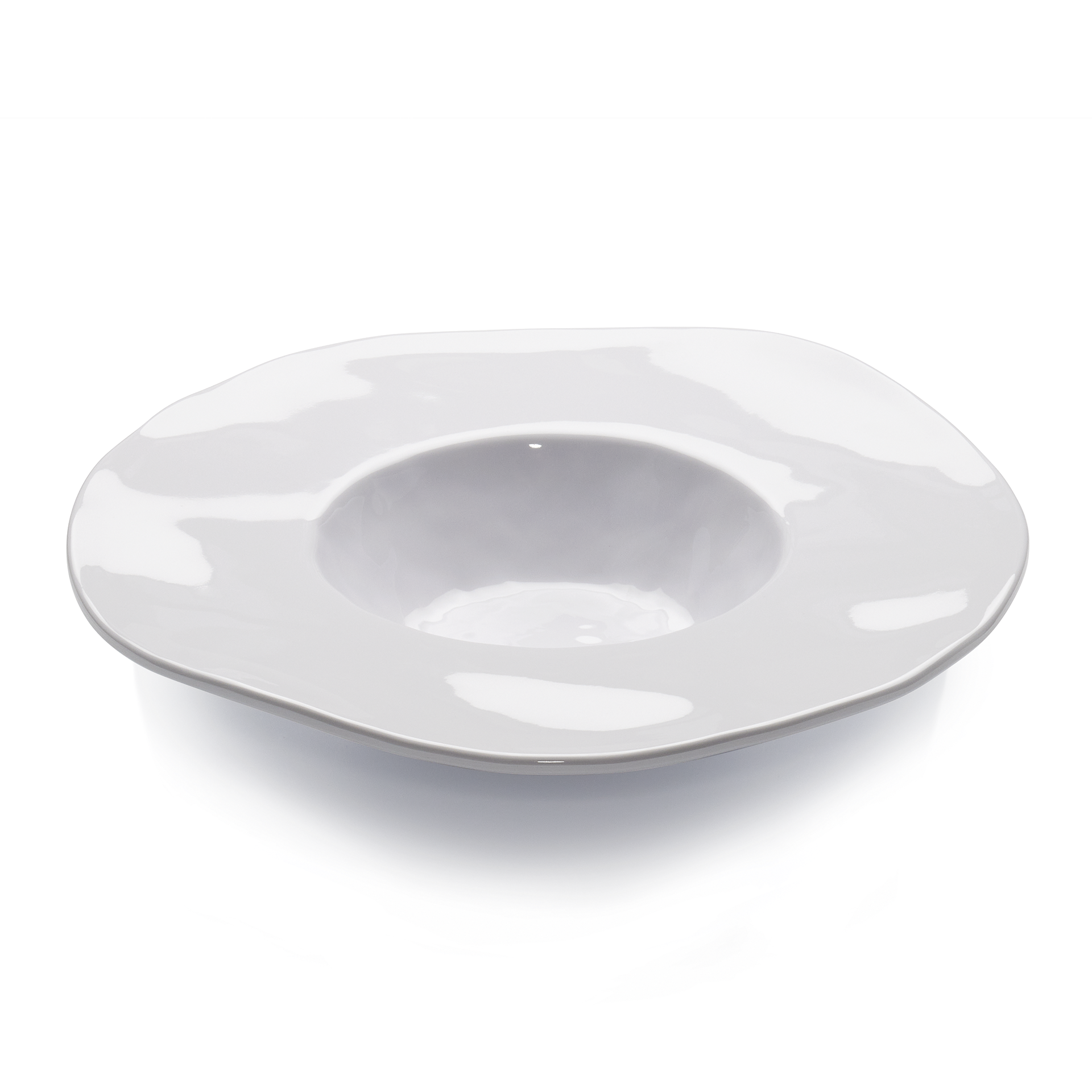 "Q Squared" Ruffle Round Pastateller, tief, Ø 30,5 cm, weiß, Melamin