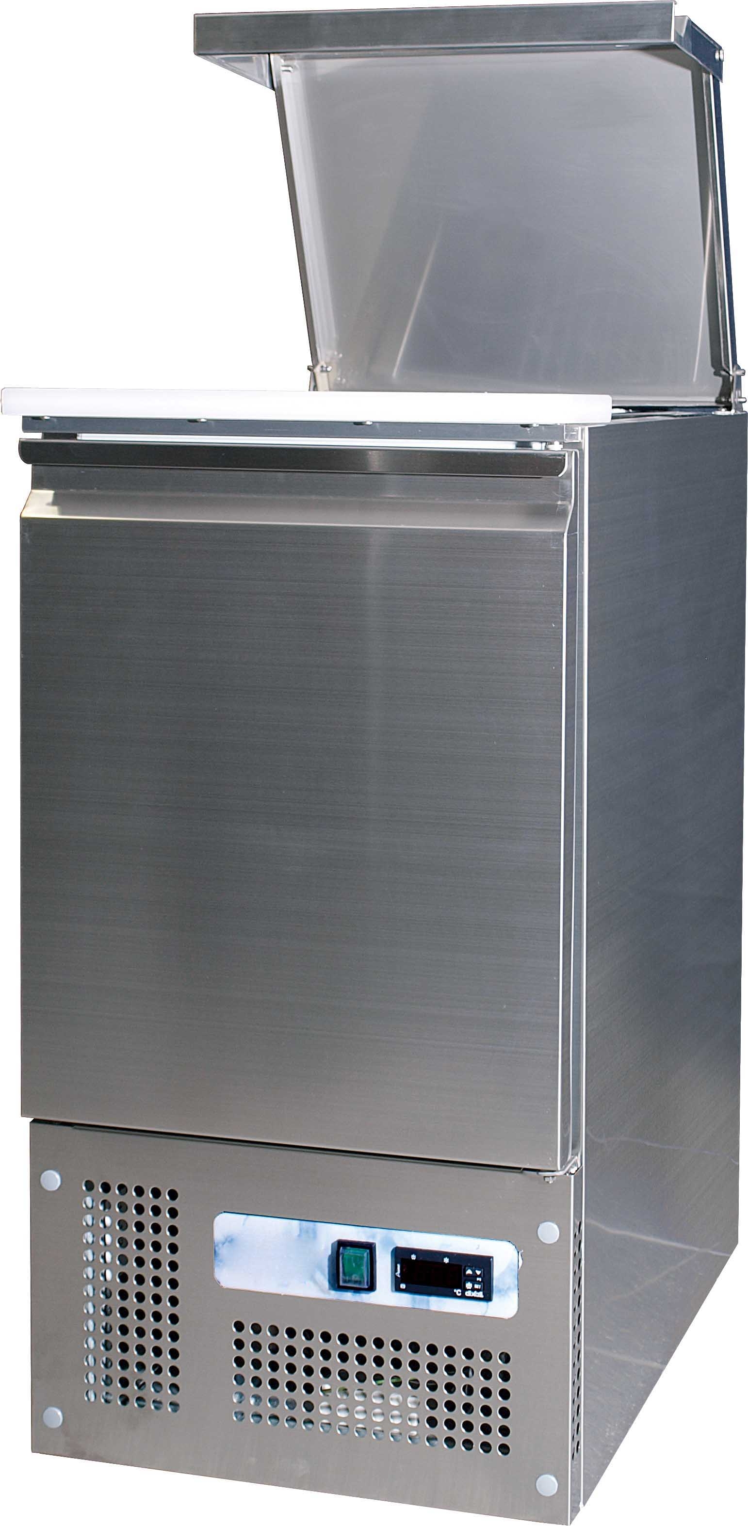 Saladette 109 ltr. mit 1 Tür für 1x GN 1/1. Umluft, Temperatur +2°C / +8 °C