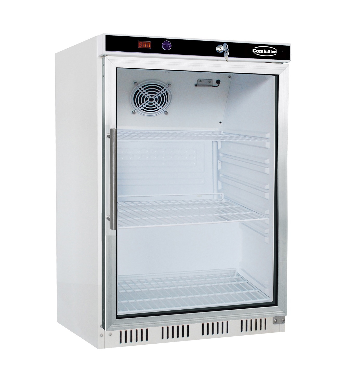Gewerbekühlschrank mit Glastür, 130 Liter, +2 bis +8 °C