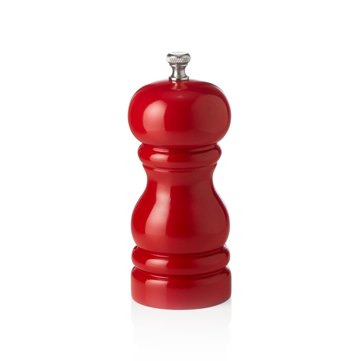 Pfeffermühle, klassisch, Holz, Keramik-Mahlwerk, glänzend rot, Ø 54 x H 110 mm