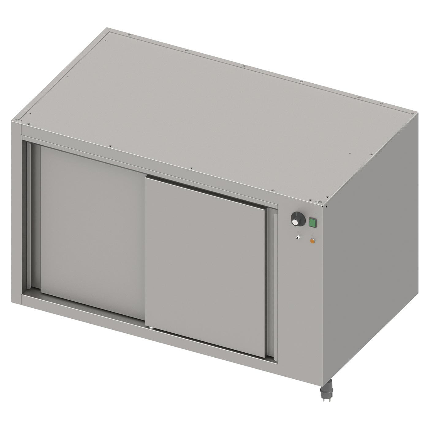 Wärmeunterschrank-Modul mit Schiebetüren, Tiefe 640 mm, sockelbaufähig