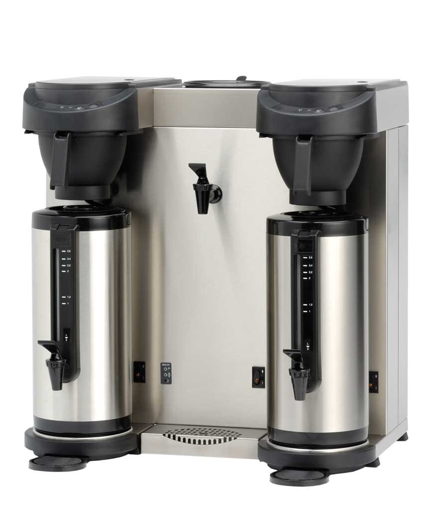 Filterkaffeemaschine, 2 Thermobehälter, Heißwasserkocher, Anschluss