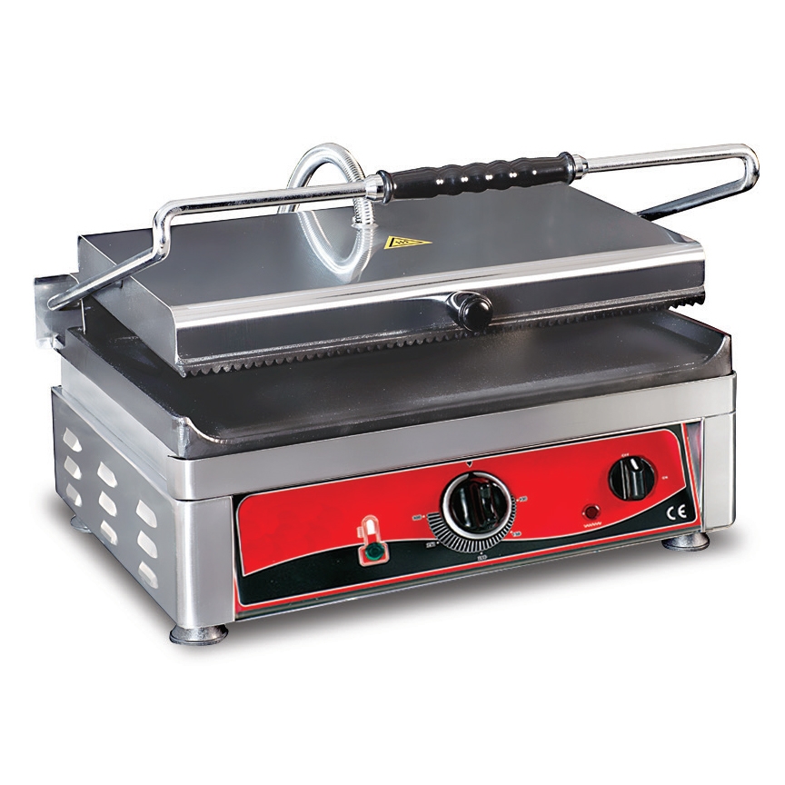 Kontaktgrill, oben gerillt/unten gerillt, Grillplatte 360 x 270 mm