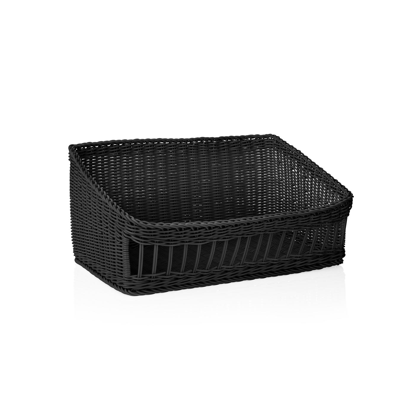 Systemkorb, stapelbar, spülmaschinenfest, BPA-frei, 600 x 400 x 270 / 160 mm, schwarz