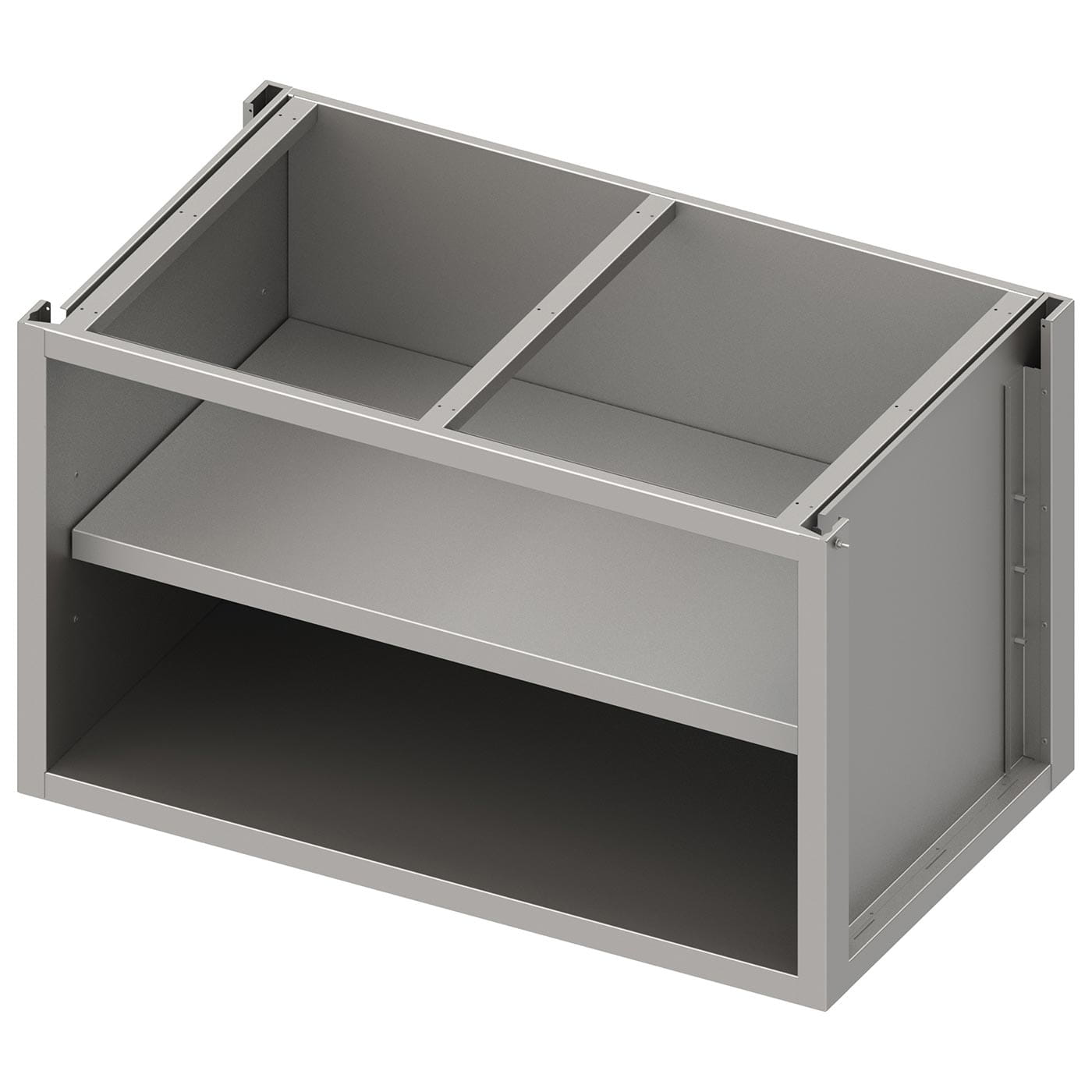 Unterschrank-Modul, offen, mit Zwischenboden, sockelbaufähig, Tiefe 640 mm