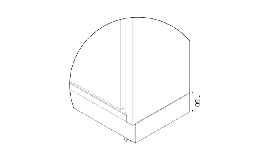 Sockelblende, 150mm hoch, laufende Meter