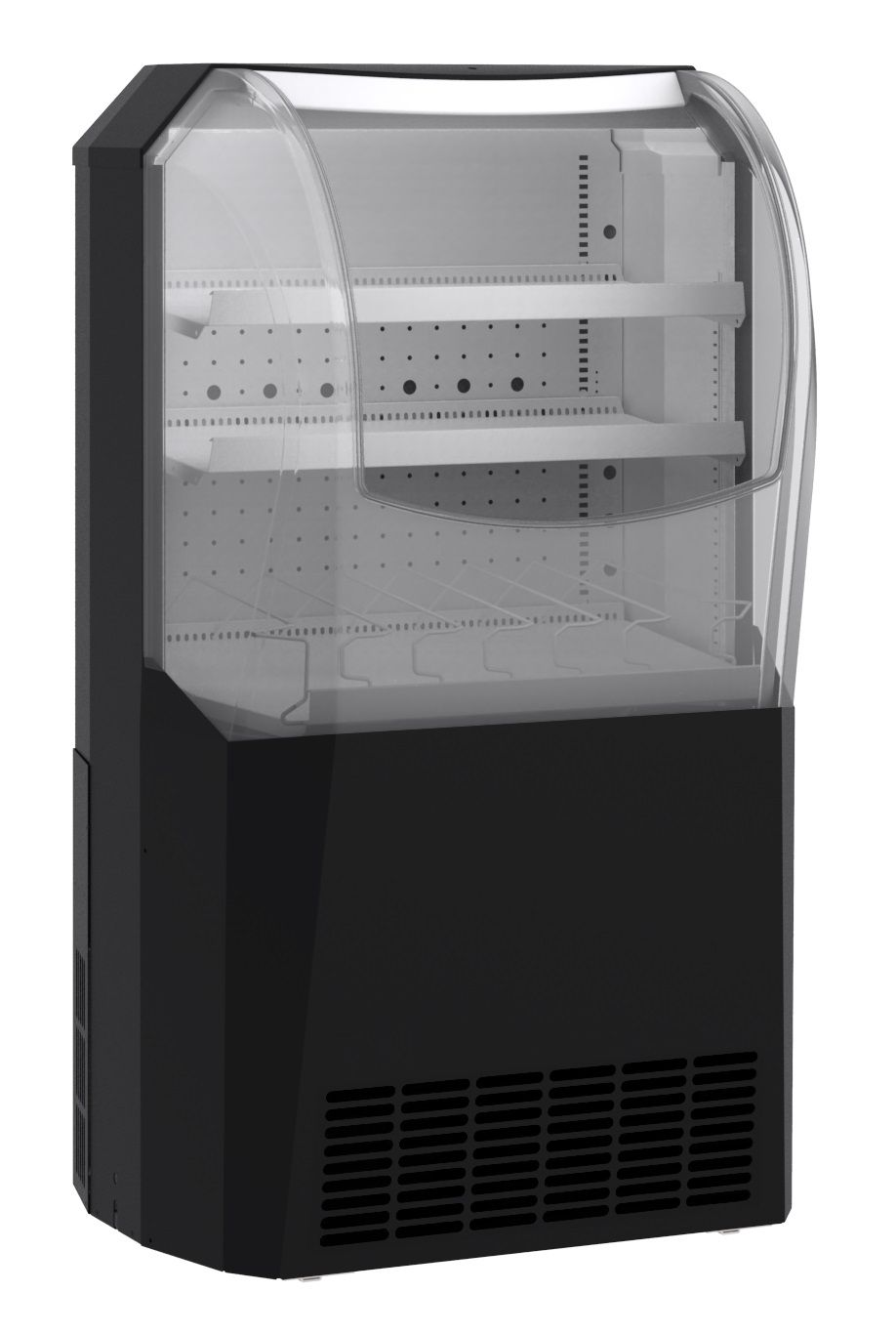 Impulskühler, 210 Liter, freistehend, +2 bis +15 °C, Umluftkühlung, schwarz