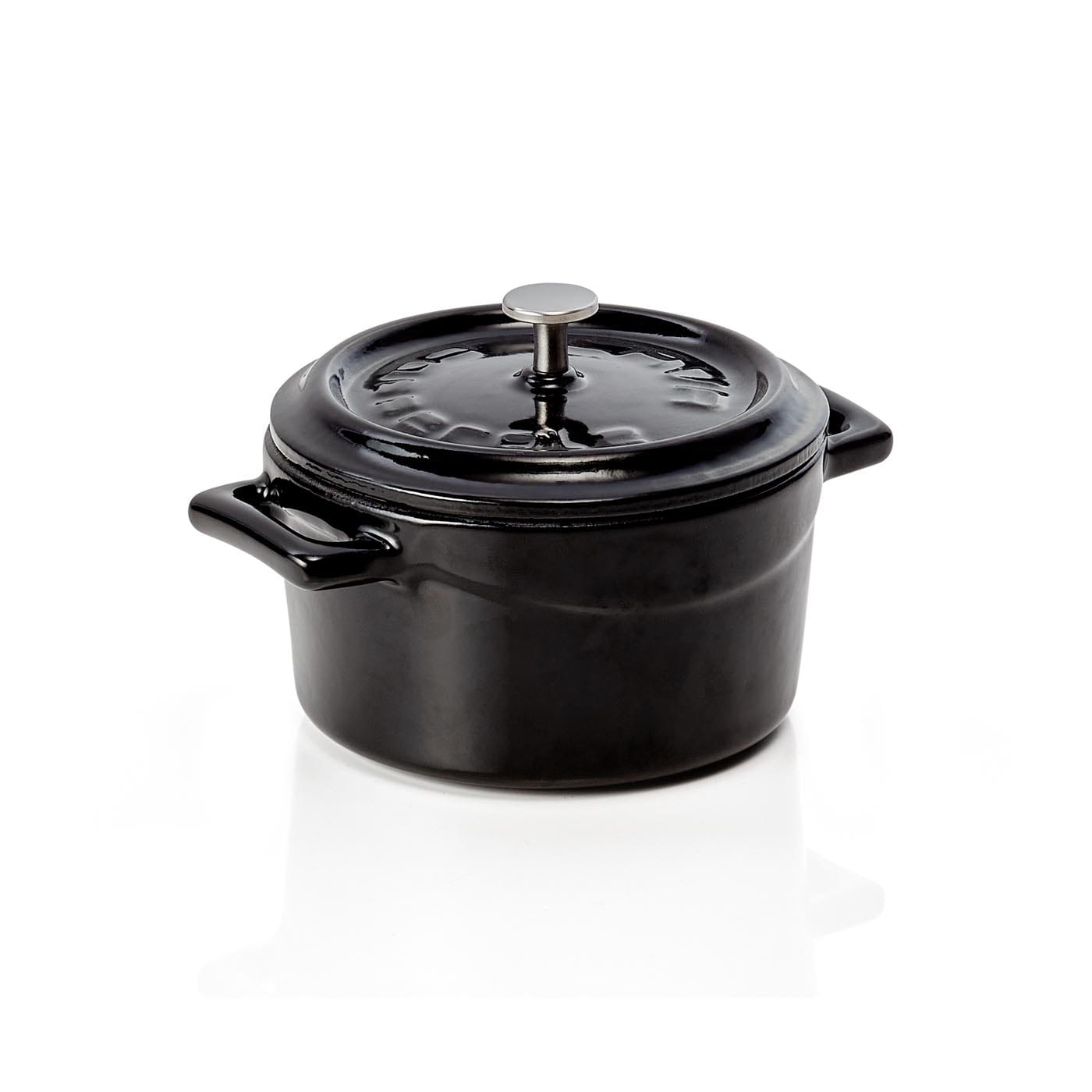 Kokotte EisenStil, rund, 0,35 Liter, Gußeisen, schwarz