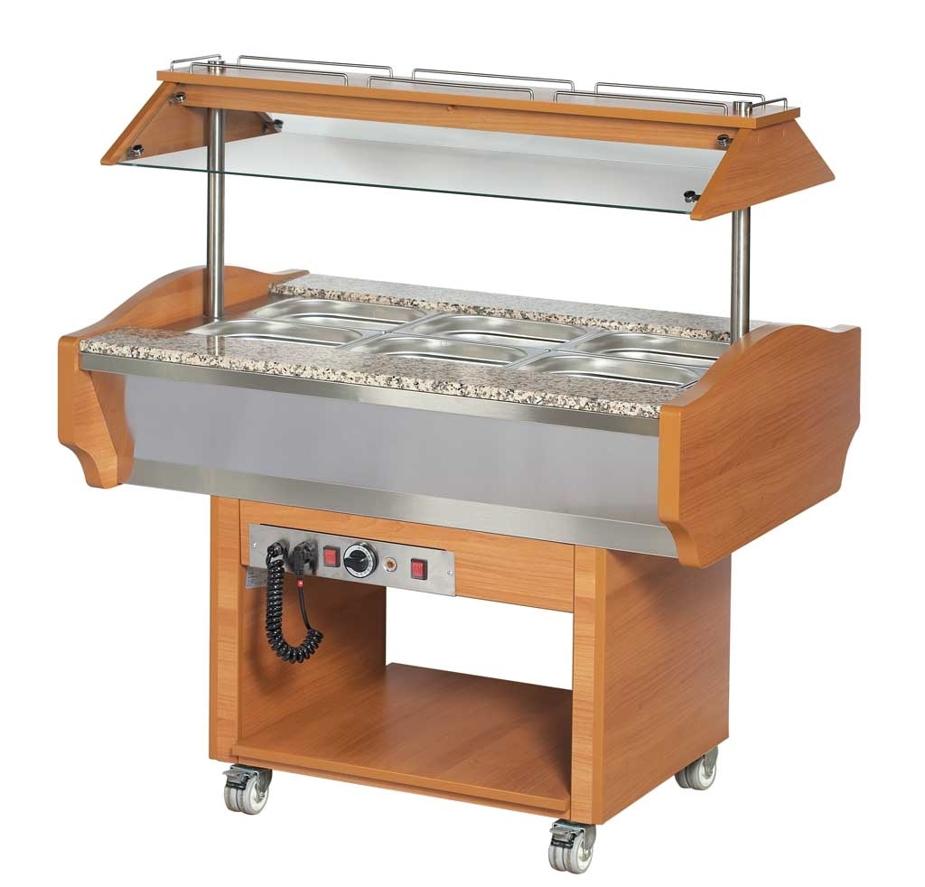 SOLOTEC Warmbuffet 3/1 GN, in Walnussoptik