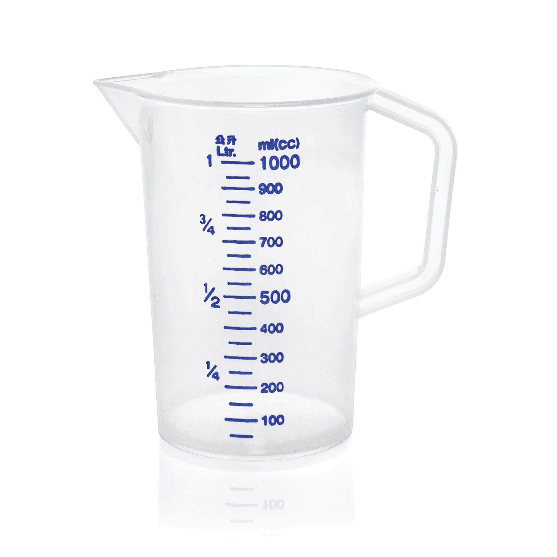 Messbecher, Polypropylen, transparent,1 Ltr.