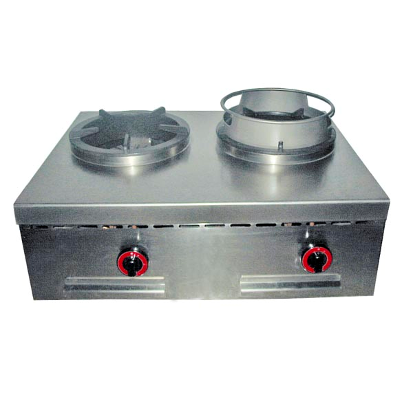 Wokherd, Gas, Tischgerät, 2 Hochleistungsbrenner mit 2 x13 kW
