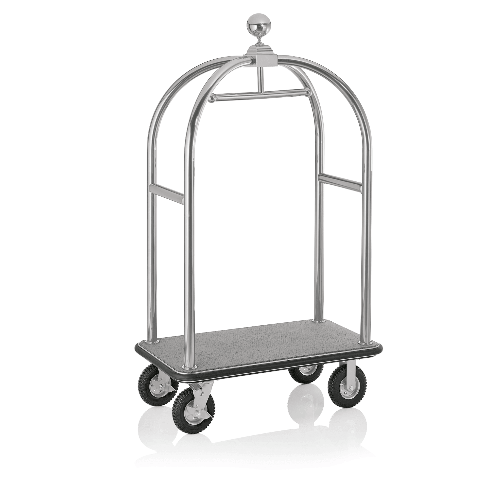 Gepäckwagen, 110 x 62 x 190 cm, gebürstet