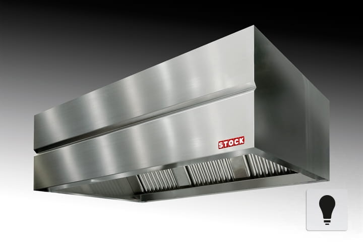 SOLOTEC Design-Wandhaube "A", Kastenform mit Beleuchtung