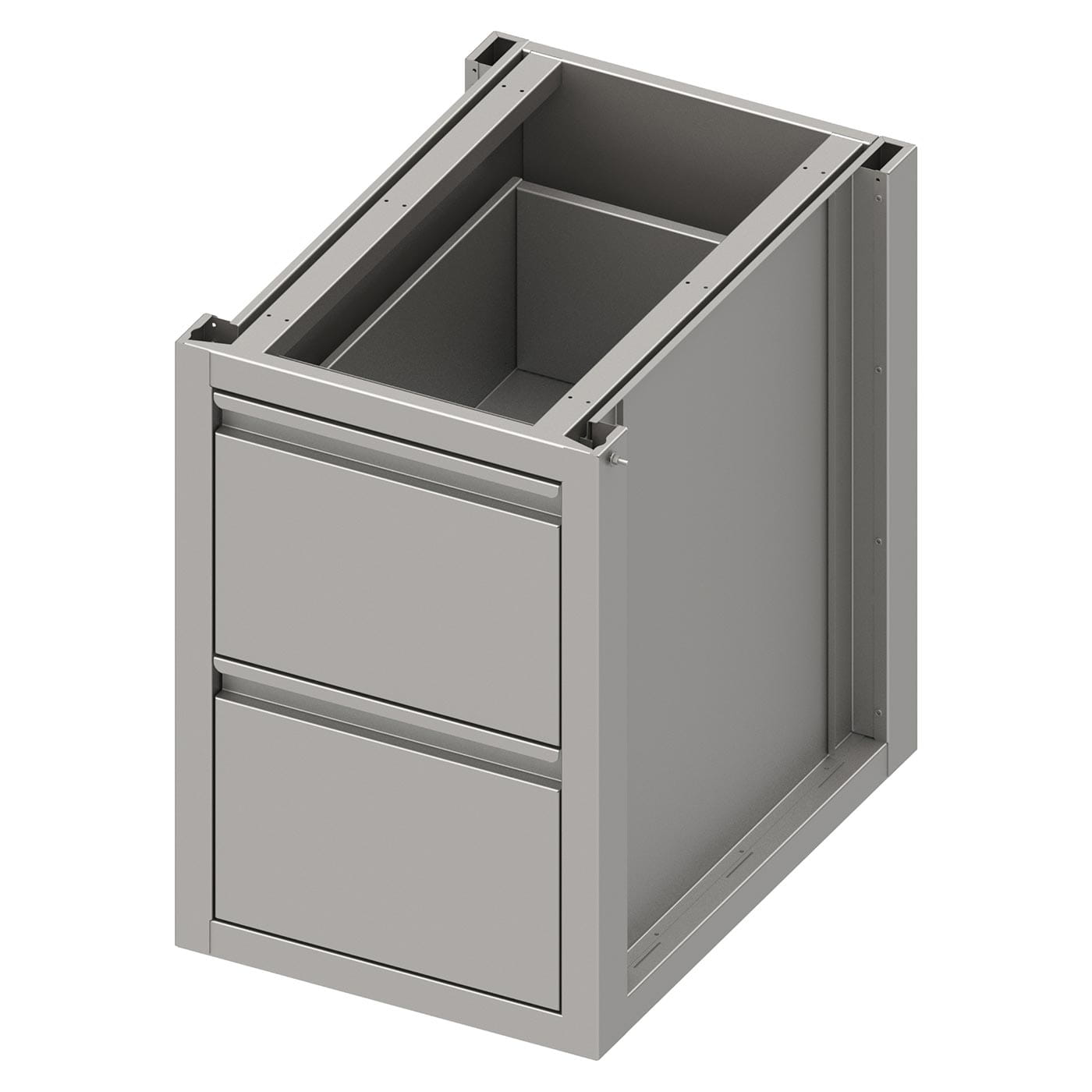 Schubladenunterschrank mit zwei Schubladen, Tiefe 540 mm, sockelbaufähig