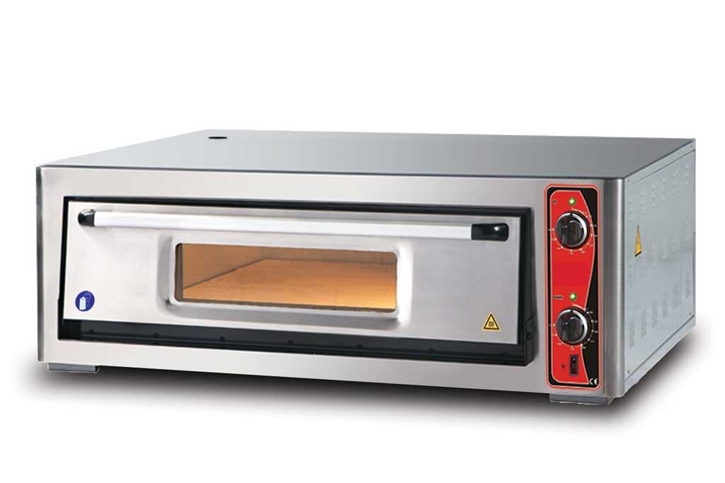 ECCO Pizzaofen, 1 Backkammer für 9 Bleche Ø 300 mm, Schamottsteinboden, ohne analoge Temperaturanzei