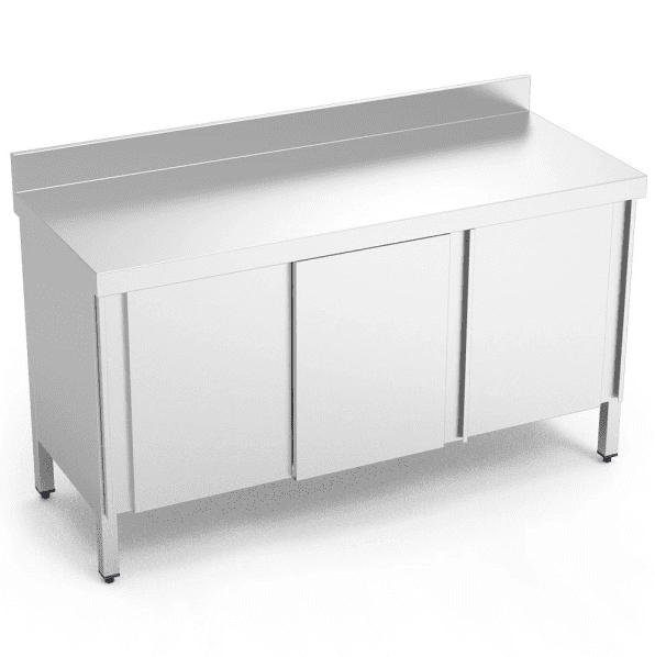 Arbeitschrank, guter Zustand, leicht gebraucht, mit Aufkantung 100 mm, 3 Türen mit Gummidichtung