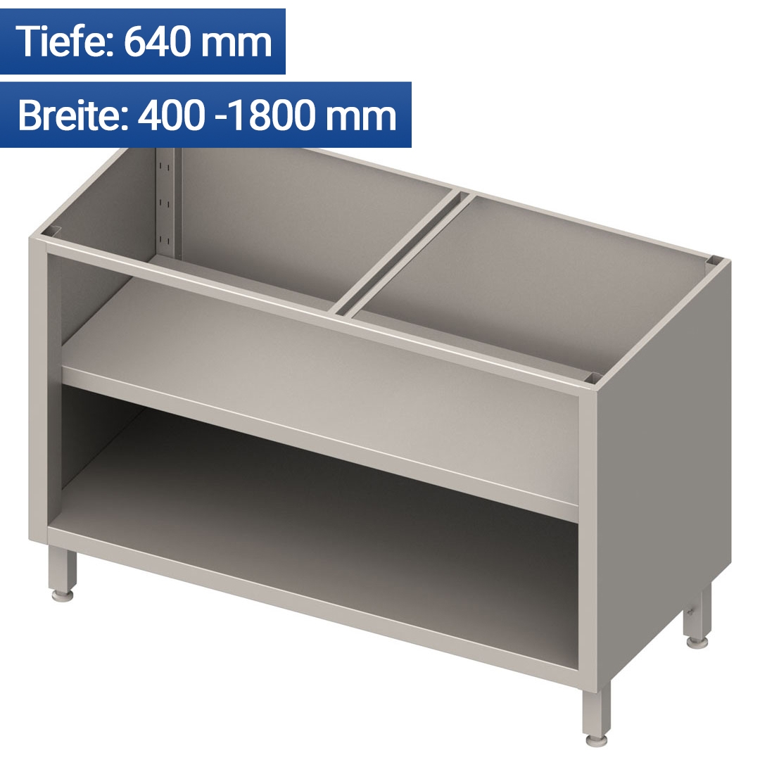 Unterschrank Modulsystem offen, mit Zwischenboden